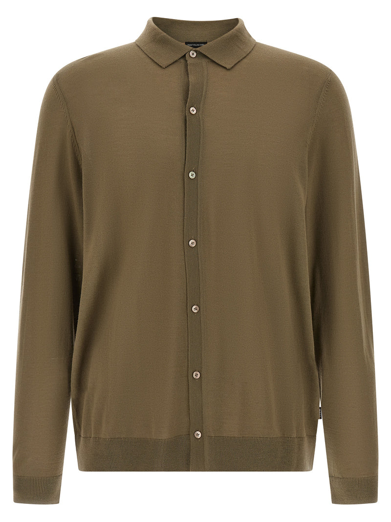 Hugo Boss Bicolor Virgin Wool Polo Shirt