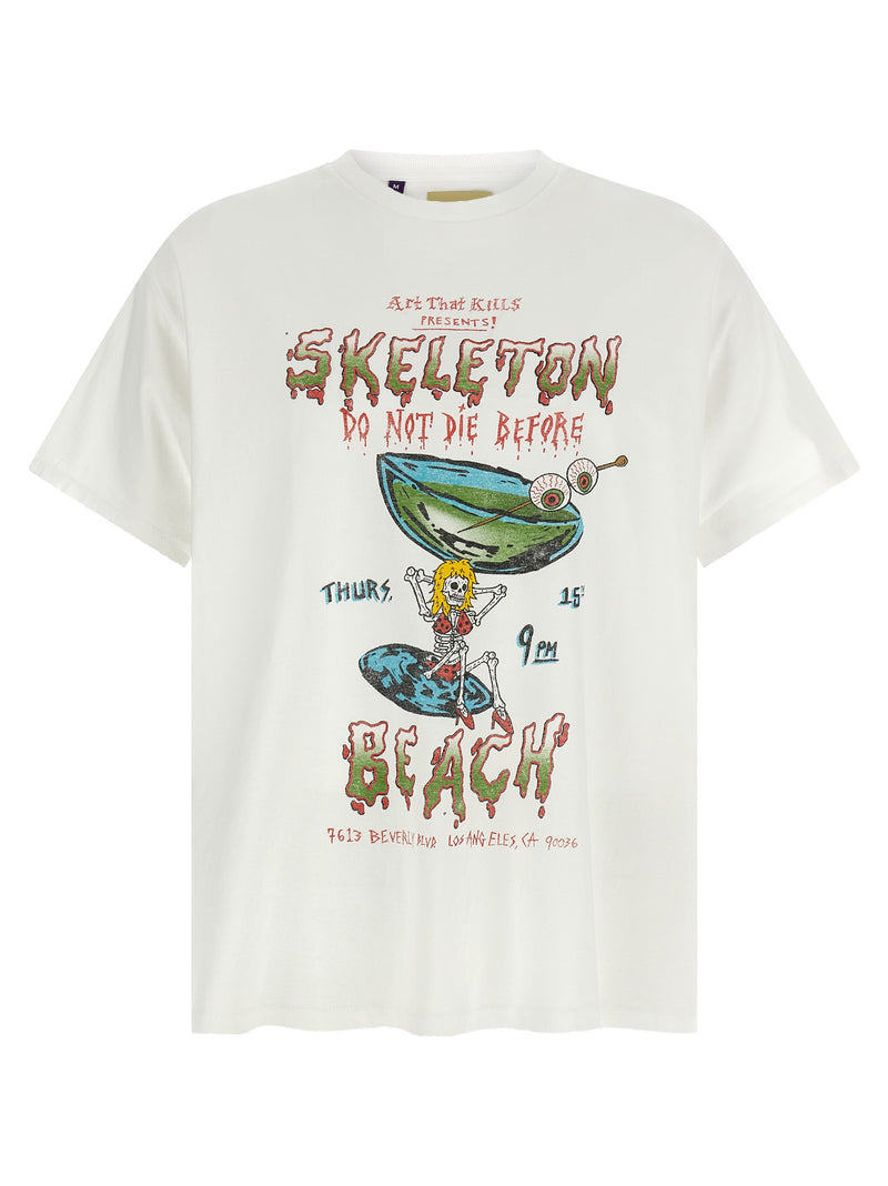 GALLERY DEPT. White Cotton T-Shirt - Don’t Die Design