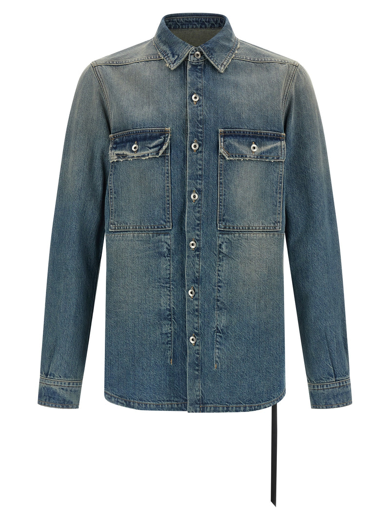 DRKSHDW Veste en jean en coton bleu