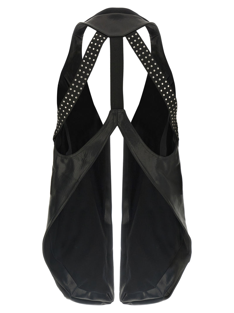 Veste sans manches Rick Owens en cuir de taureau noir