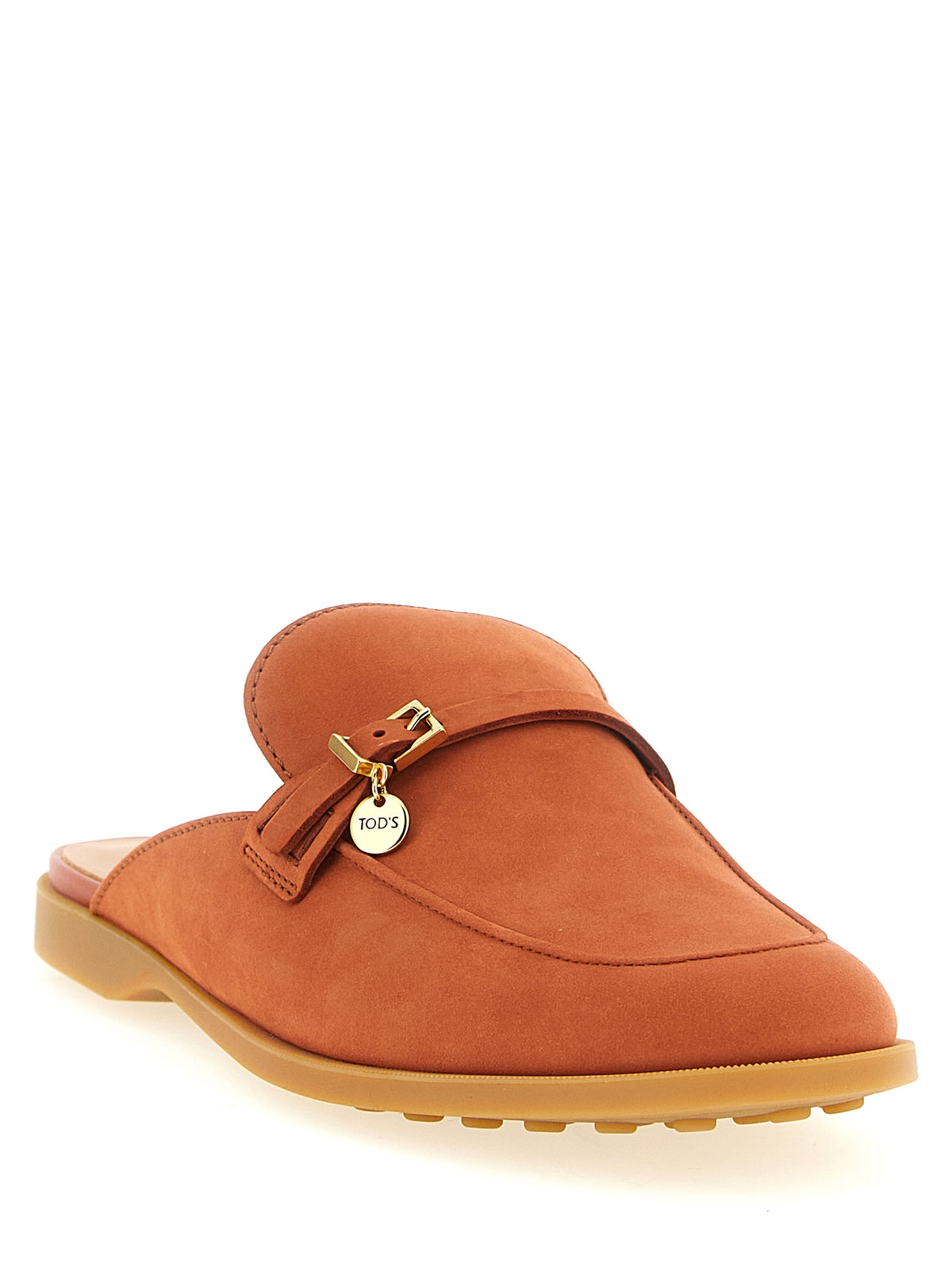 Tod's Orange Calfskin Mules for Women