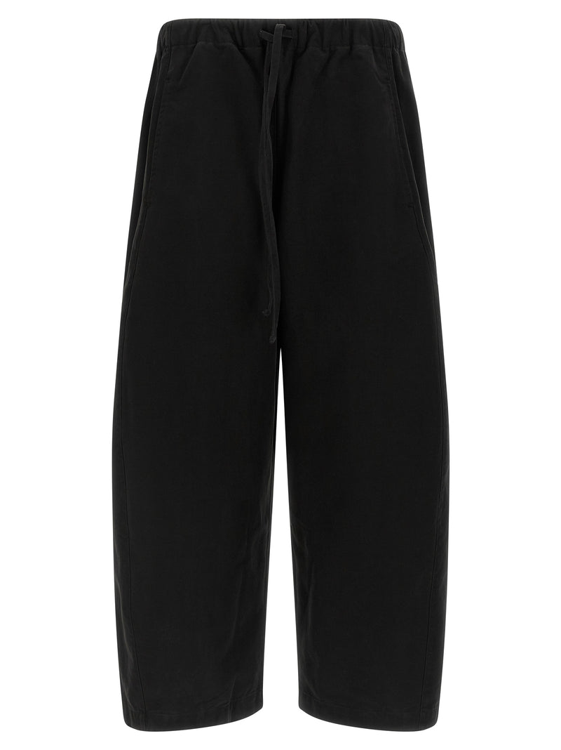 Entire Studios Pantalon décontracté noir en coton