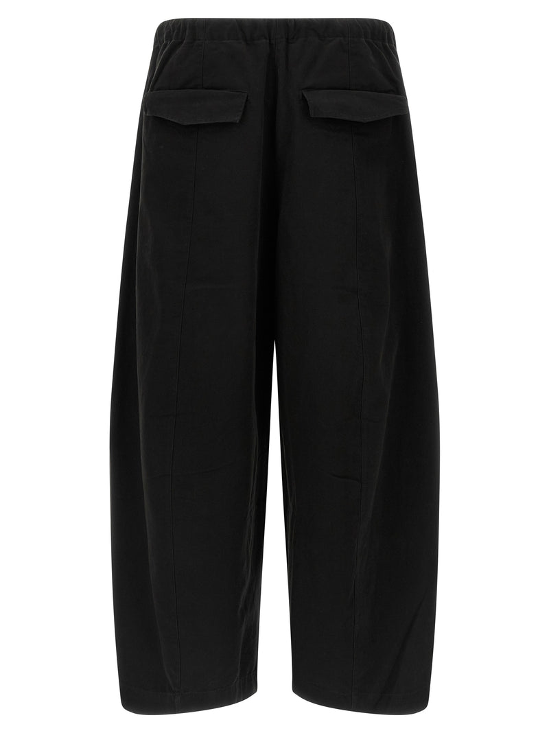 Entire Studios Pantalon décontracté noir en coton