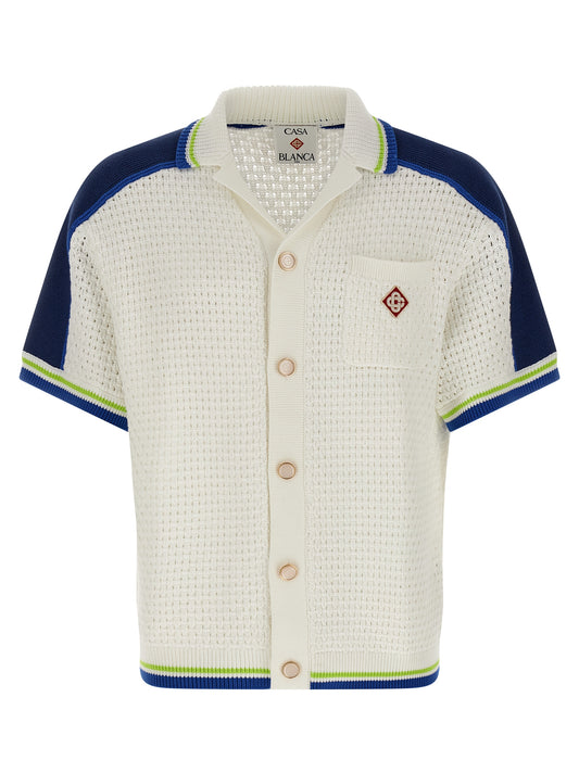Casablanca White Cotton Blouse