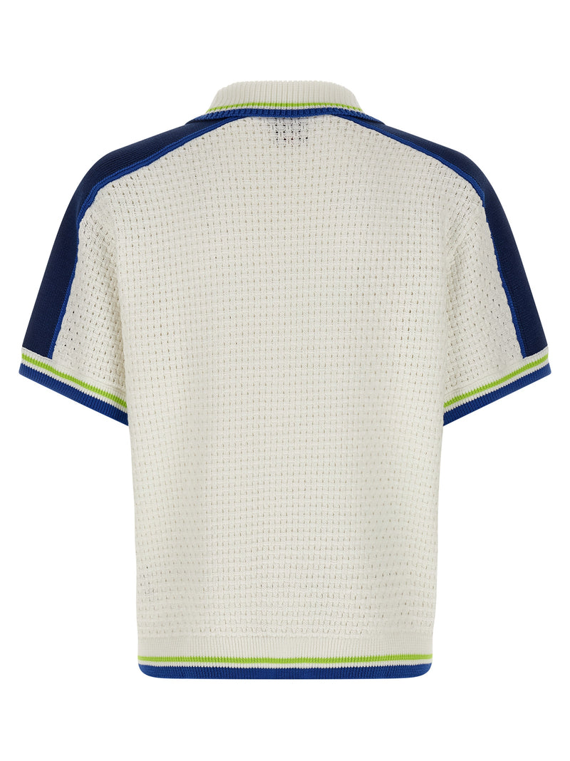 Casablanca White Cotton Blouse - Tennis Cotton Crochet