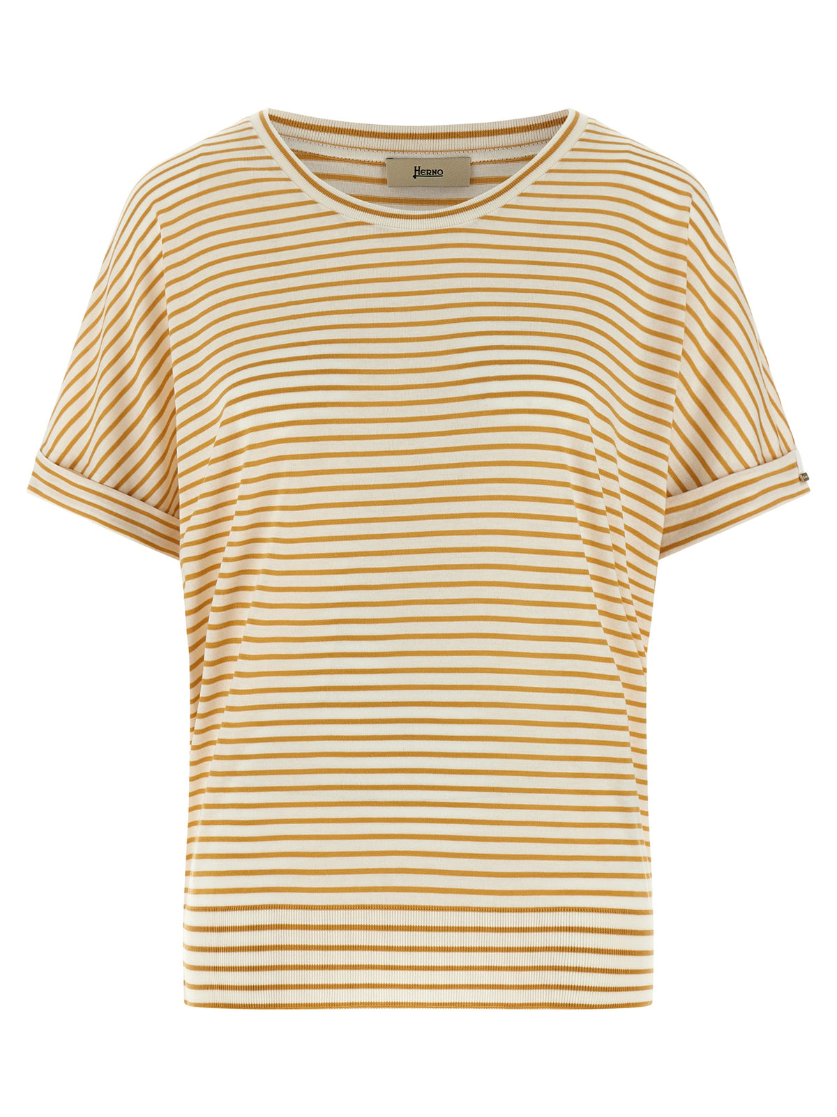 T-shirt Bicolore en Lyocell Herno