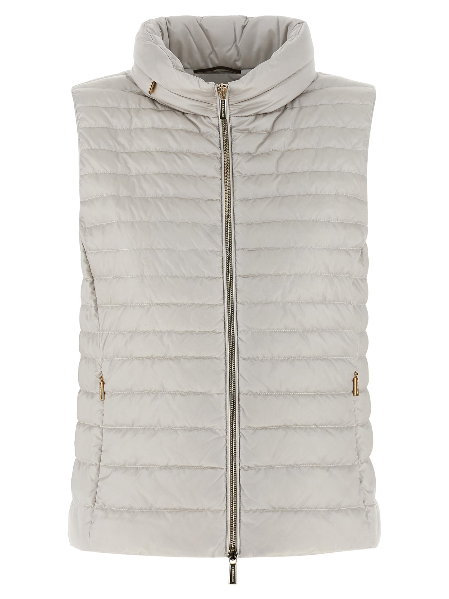MooRER Beige Polyester Sleeveless Jacket