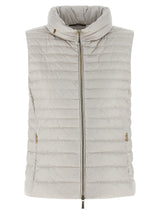 MooRER Villan Beige Sleeveless Jacket for Women