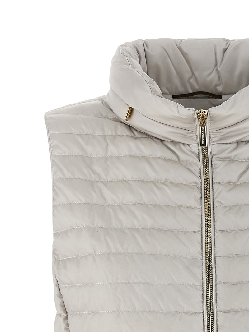 MooRER Villan Beige Sleeveless Jacket for Women