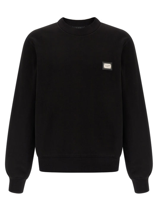 Dolce & Gabbana Black Cotton Sweatshirt for Men