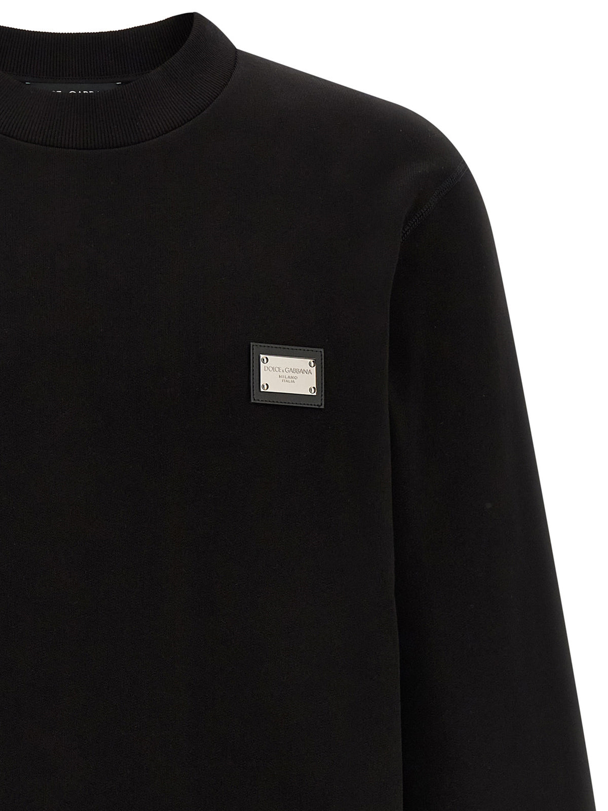 Dolce & Gabbana Black Cotton Sweatshirt - Luxurious Comfort