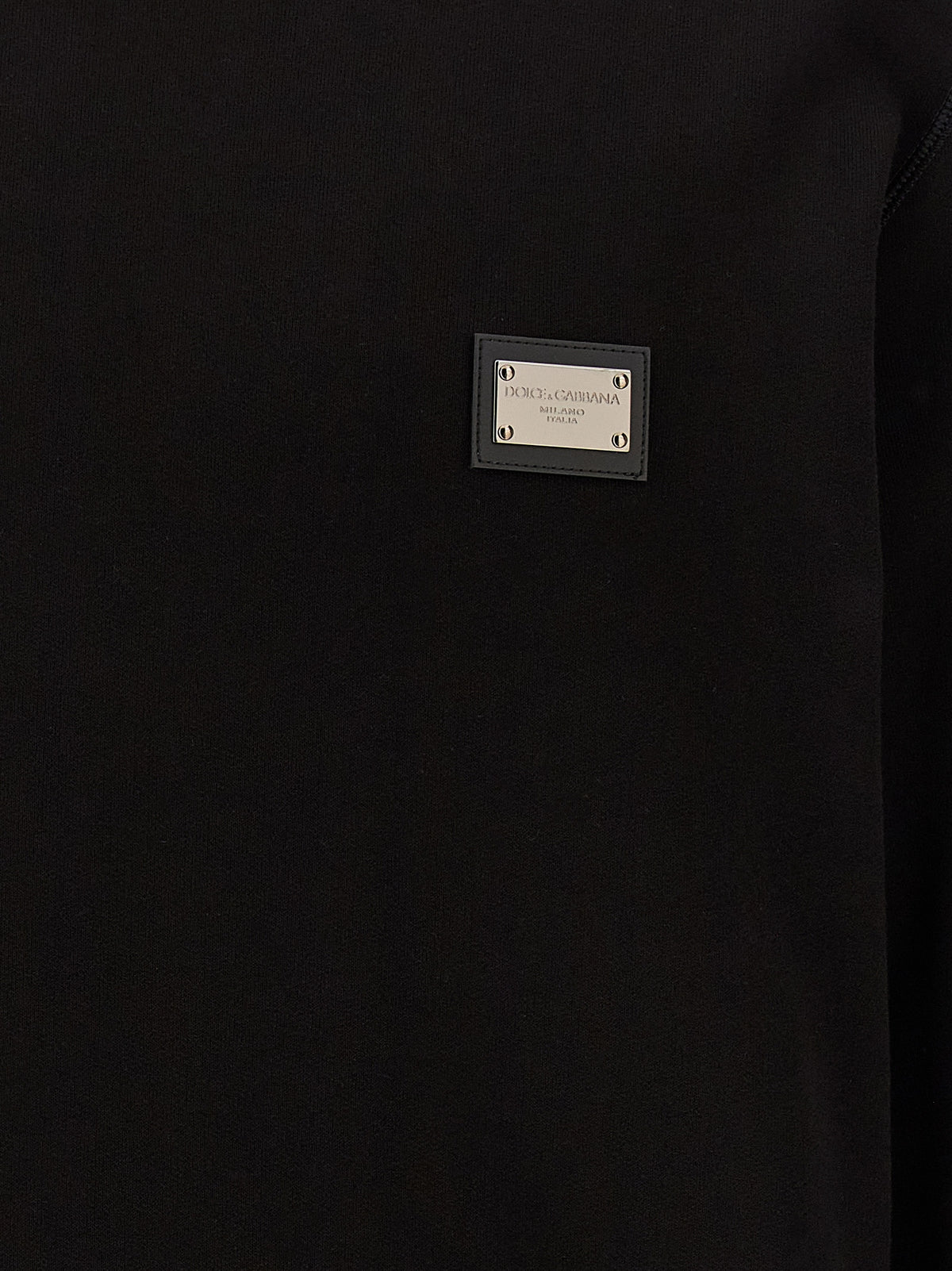 Dolce & Gabbana Black Cotton Sweatshirt - Luxurious Comfort