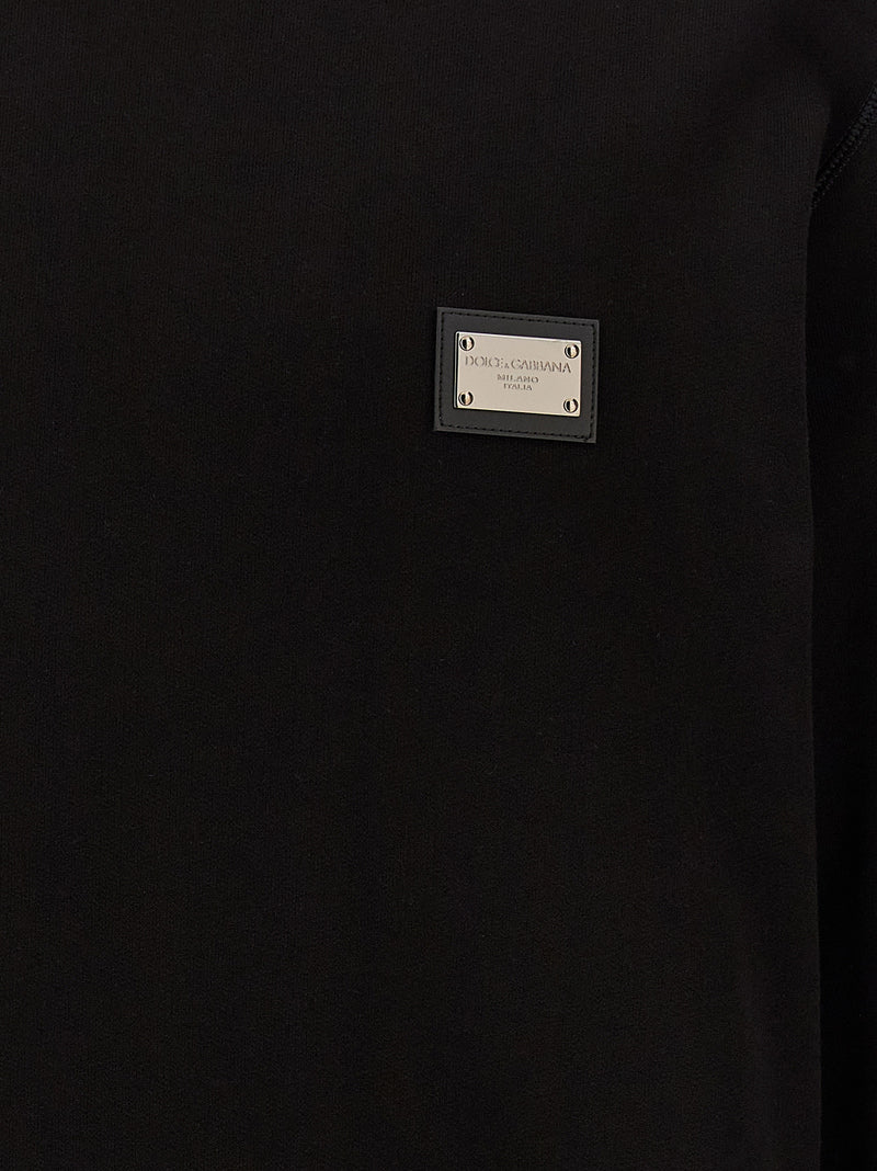 Dolce & Gabbana Black Cotton Sweatshirt for Men