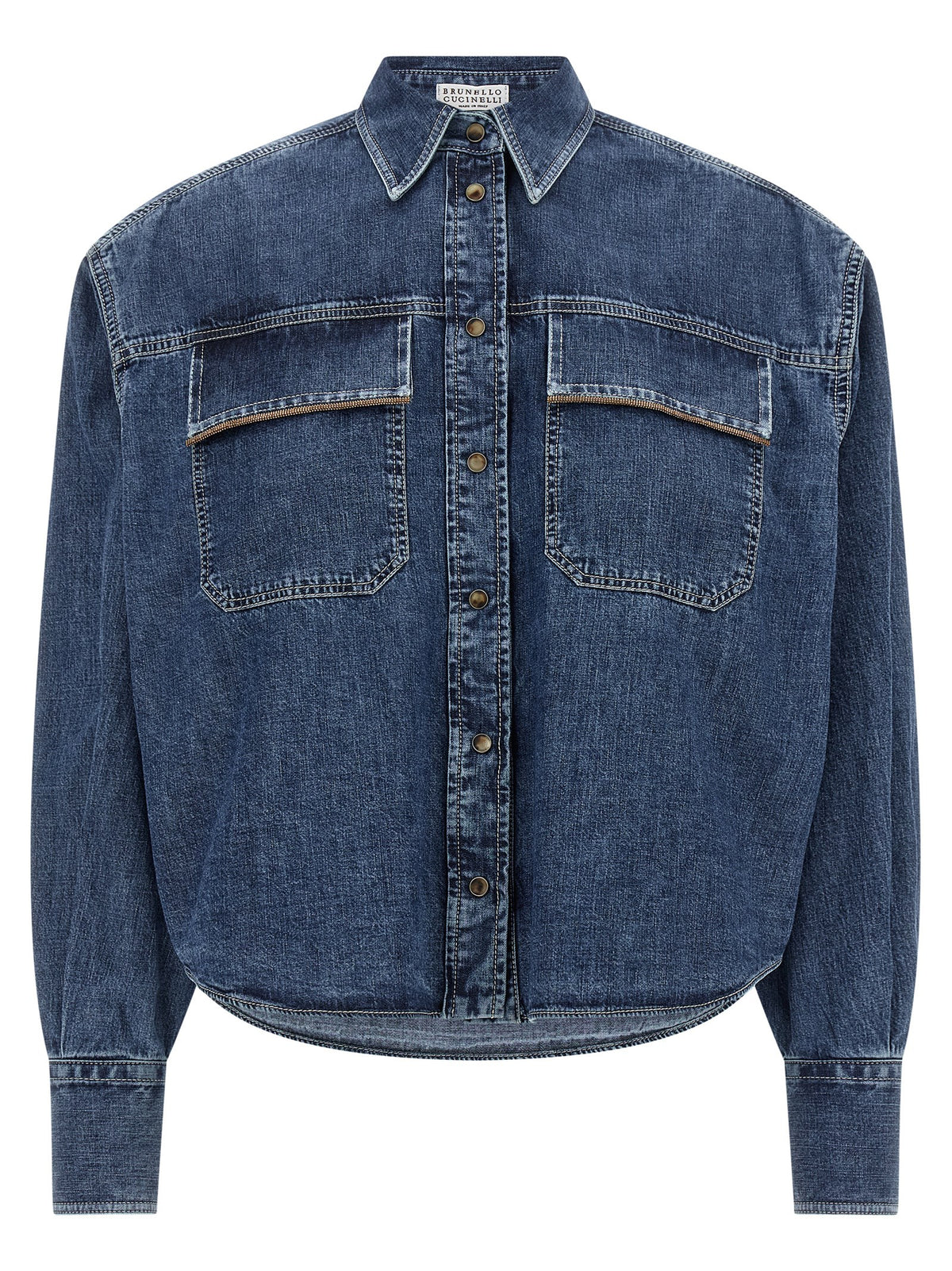 Brunello Cucinelli Blue Cotton Blouse - Casual Luxury