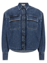Brunello Cucinelli Blue Cotton Blouse - Casual Luxury