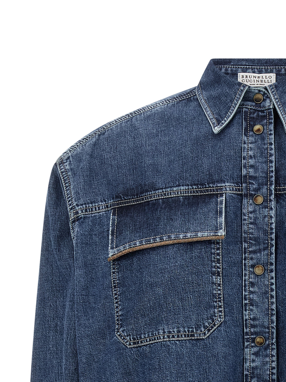 Brunello Cucinelli Blue Cotton Blouse - Casual Luxury