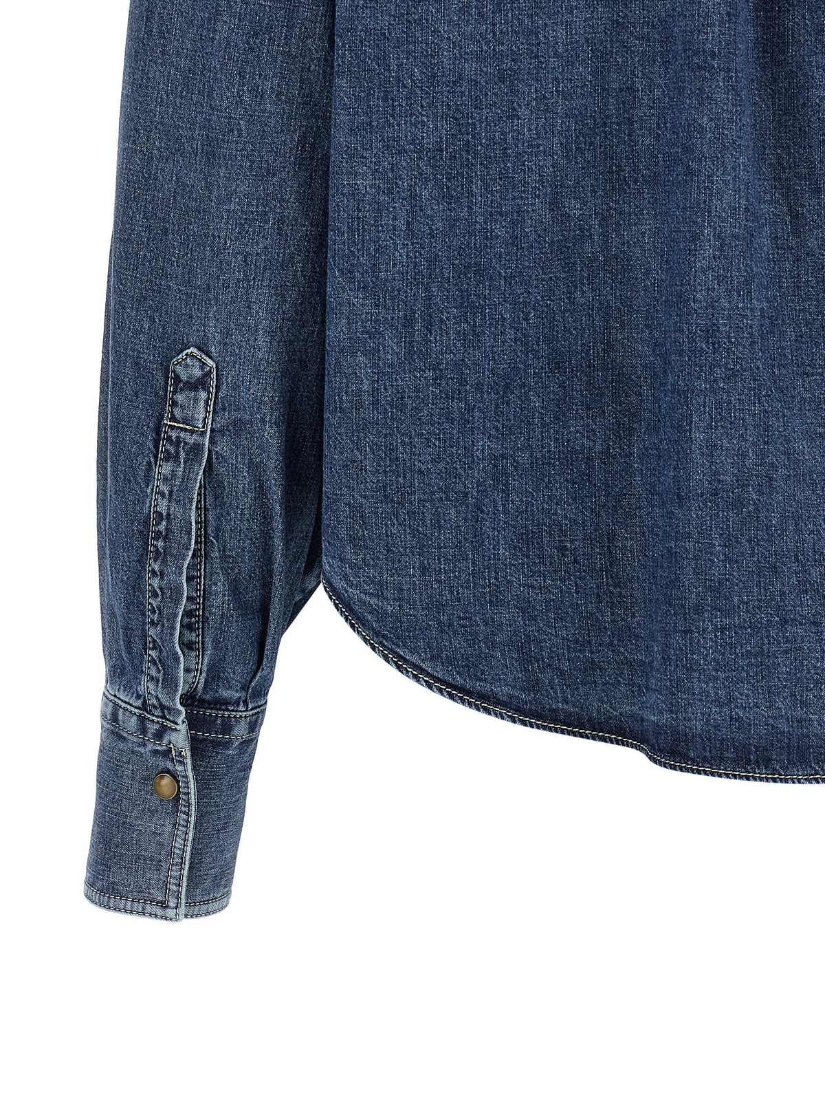Brunello Cucinelli Blue Cotton Blouse - Casual Luxury