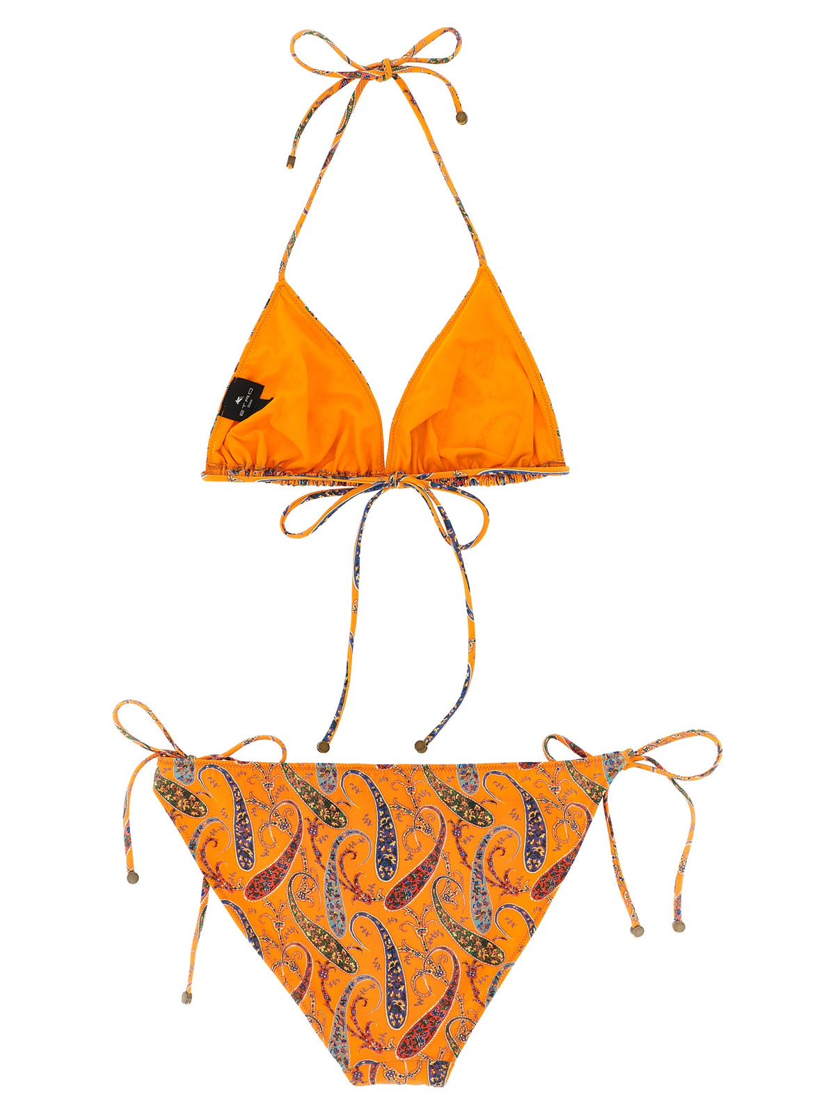 Etro Orange Polyamide Bikini - Bold Floral Design