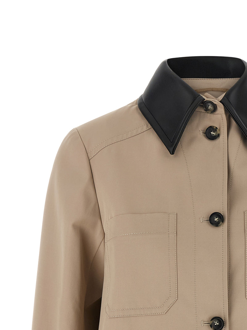Sportmax SpxSuperbo Beige Waterproof Coat for Women