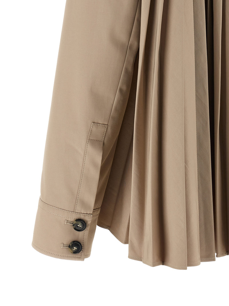 Sportmax SpxSuperbo Beige Waterproof Coat for Women