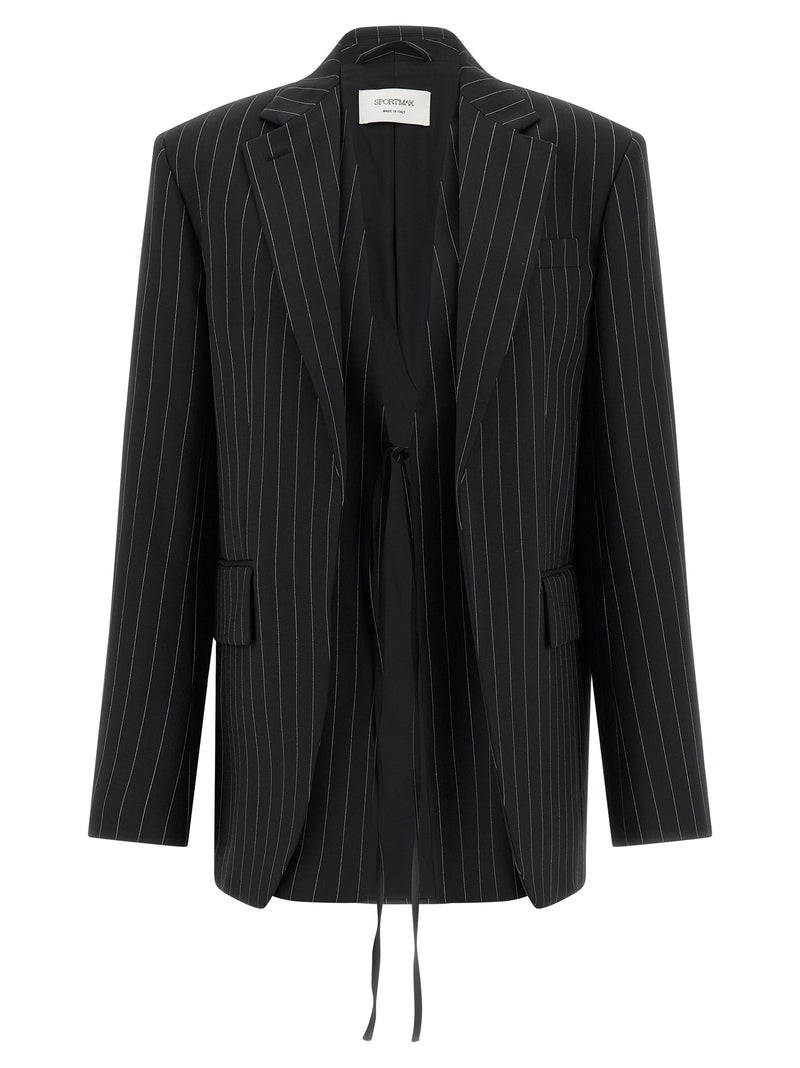 Sportmax SpxDivina Black Wool Blazer