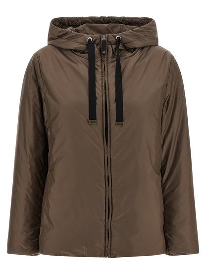 Max Mara Brown Polyester Full-Length Jacket