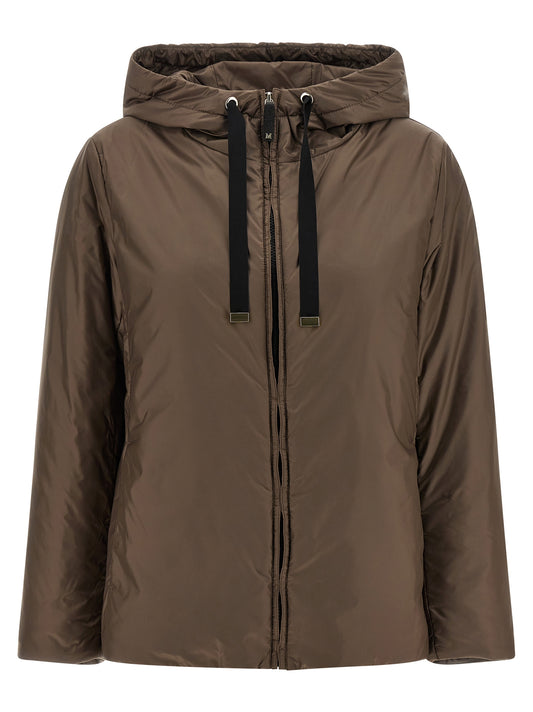 Max Mara Brown Polyester Full-Length Jacket