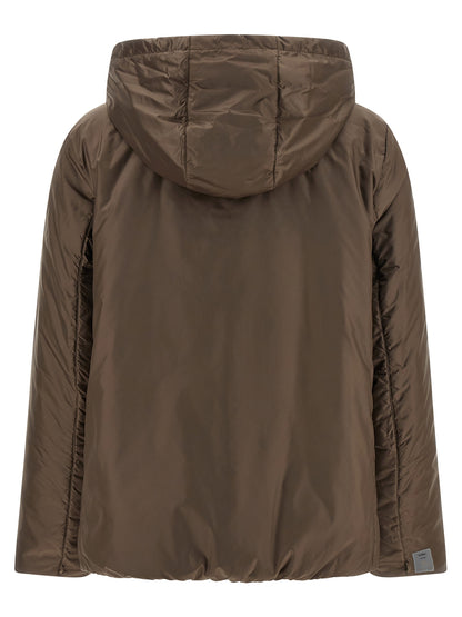 Max Mara Brown Polyester Full-Length Jacket