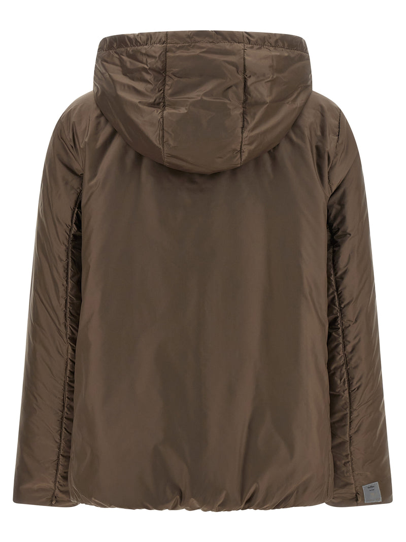 Max Mara Brown Polyester Full-Length Jacket