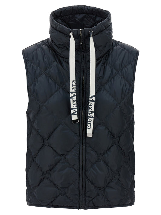 Max Mara Tregic Blue Polyamide Sleeveless Jacket
