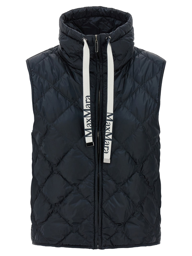Max Mara Tregic Blue Polyamide Sleeveless Jacket