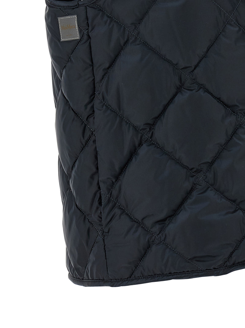 Max Mara Tregic Blue Polyamide Sleeveless Jacket