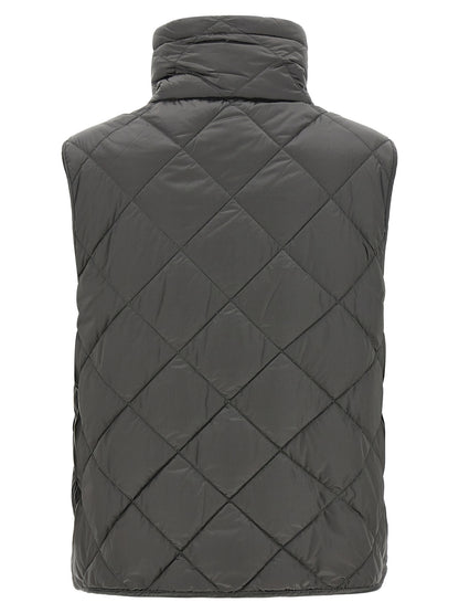 Max Mara Gray Polyamide Sleeveless Jacket