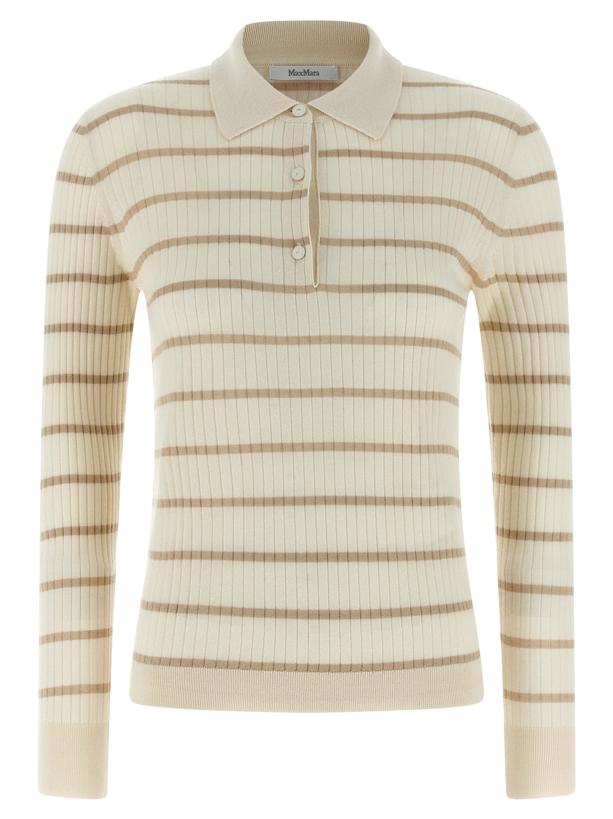 Max Mara MxpGitano Beige Cashmere Polo Shirt