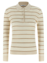 Max Mara MxpGitano Beige Cashmere Polo Shirt