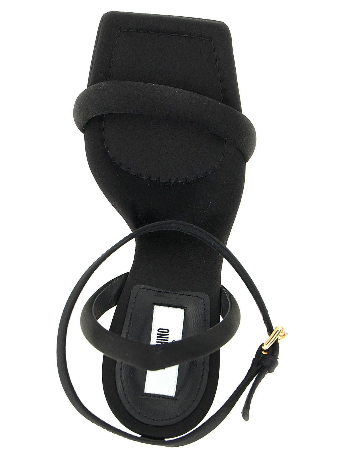 Moschino Black Viscose Stiletto Heel Sandals for Women
