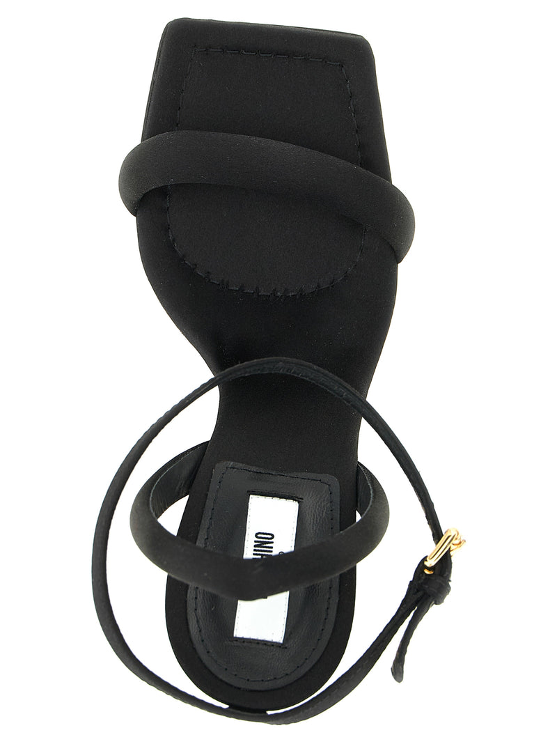 Moschino Black Viscose Stiletto Heel Sandals for Women