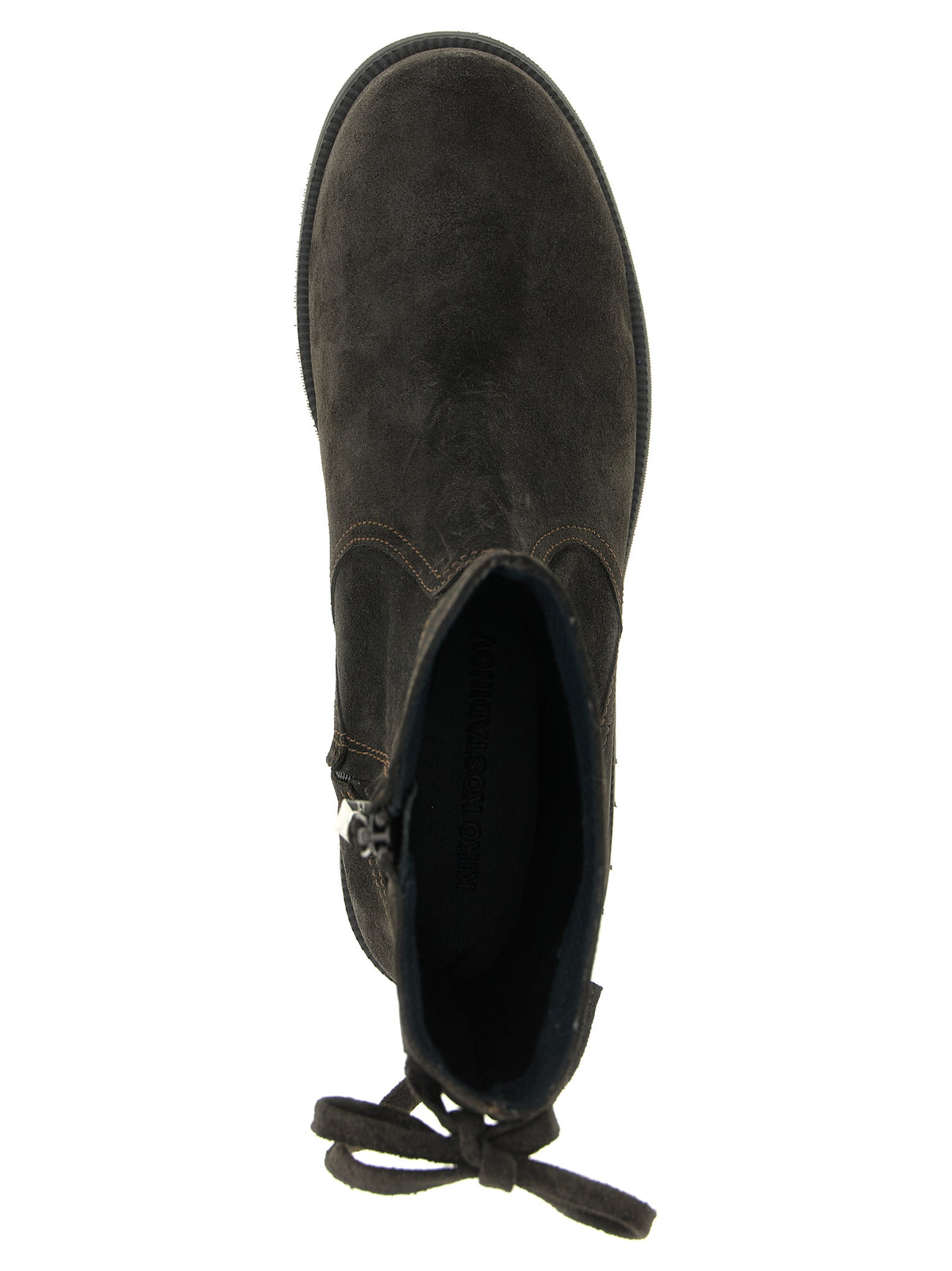 Bottes Kiko Kostadinov en cuir de veau marron