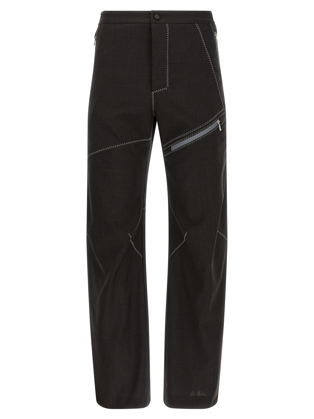 Pantalon décontracté Kiko Kostadinov en laine vierge marron