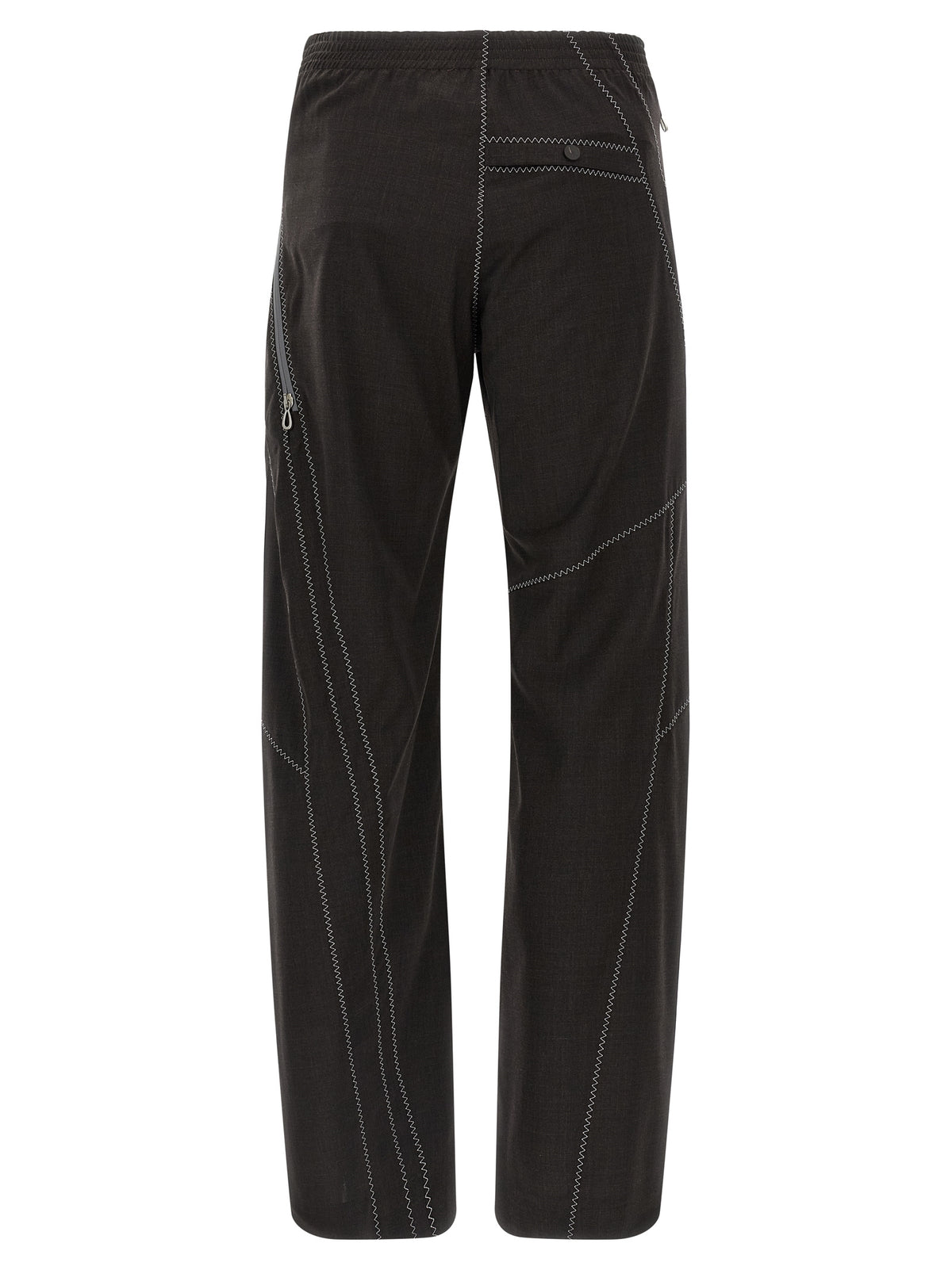 Pantalon décontracté Kiko Kostadinov en laine vierge marron