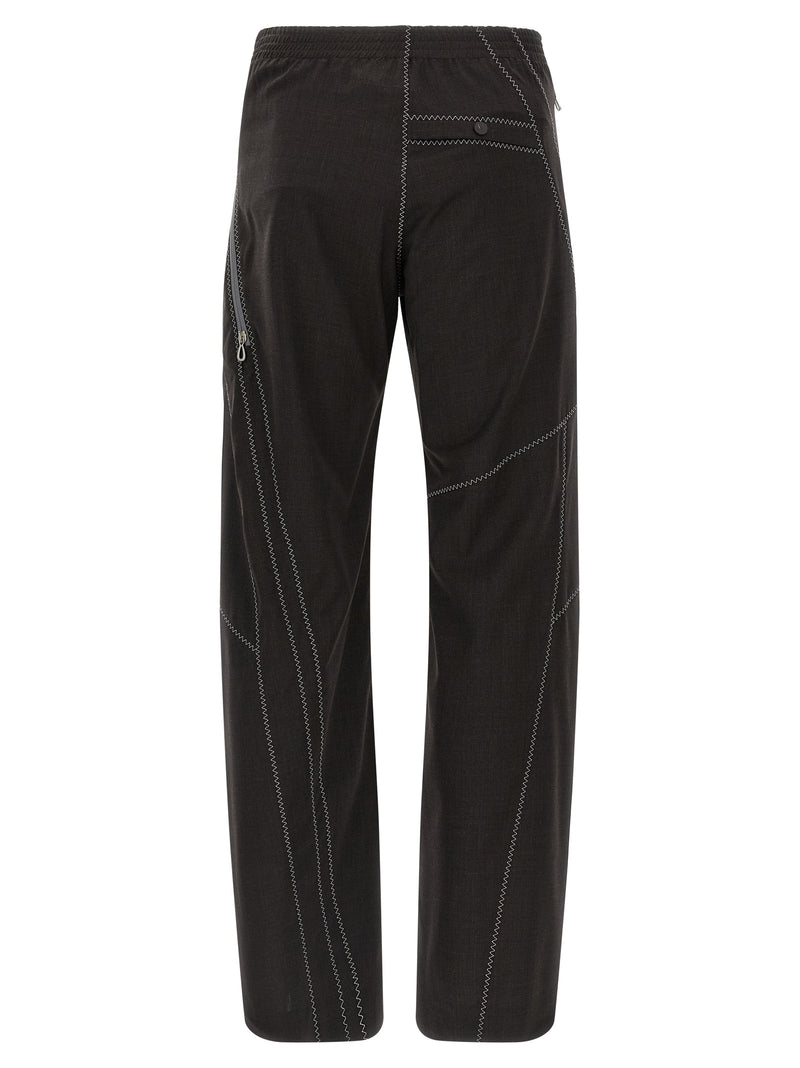 Kiko Kostadinov Brown Virgin Wool Casual Pants