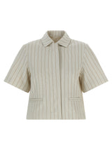 Veste longue Max Mara en coton beige