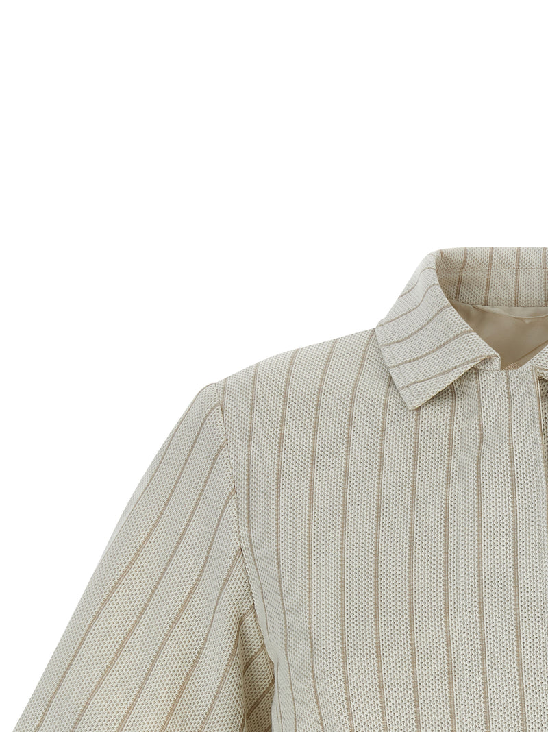 Max Mara Beige Cotton Full-Length Jacket