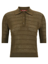 Max Mara Bicolor Silk Polo Shirt