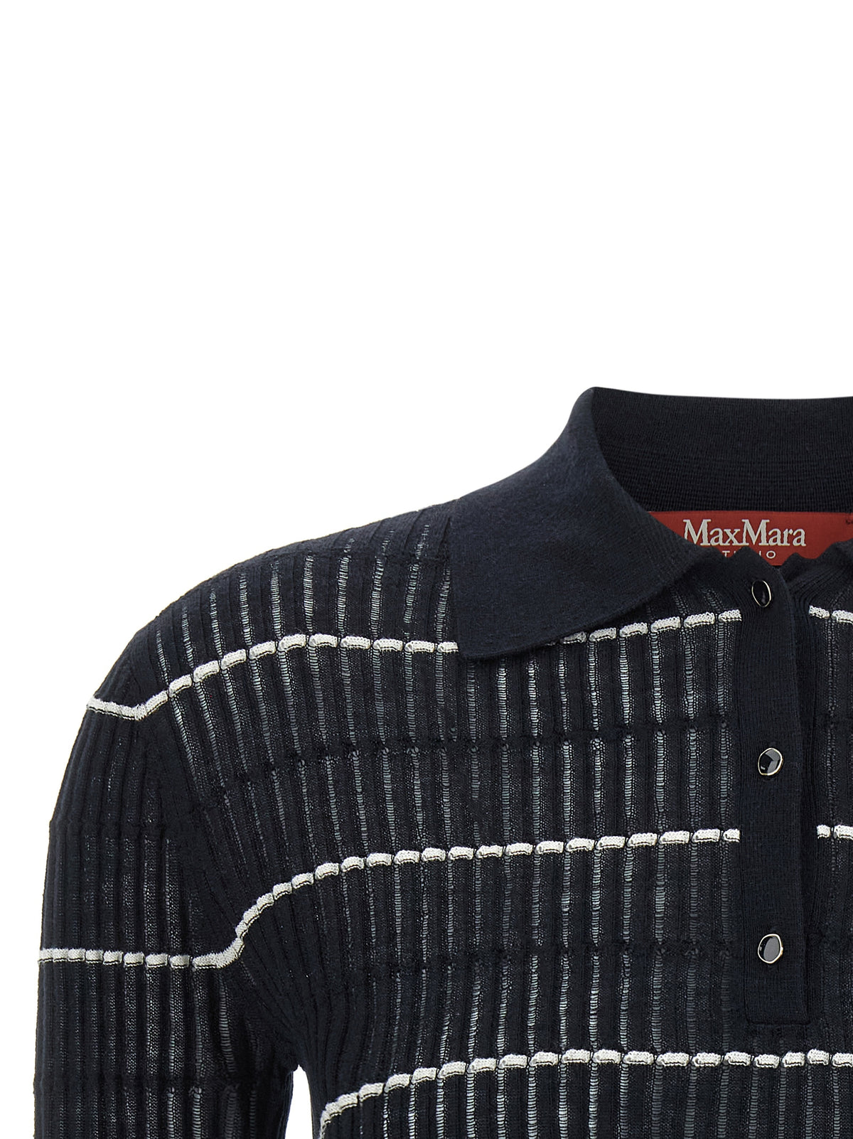 Max Mara Blue Silk Polo Shirt