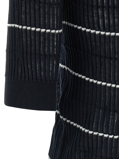 Max Mara Blue Silk Polo Shirt