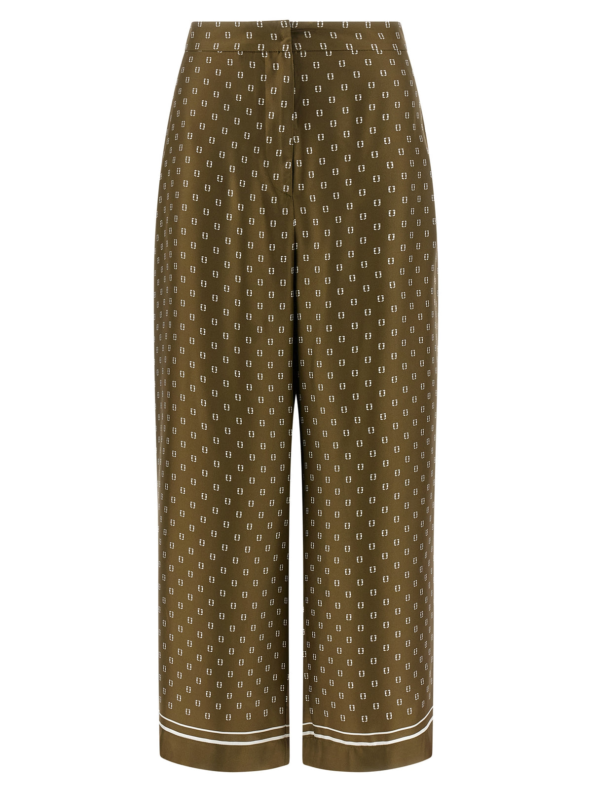 Pantalon décontracté bicolore en soie Max Mara