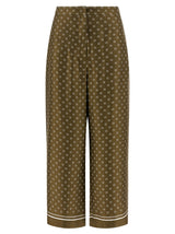 Pantalon décontracté bicolore en soie Max Mara