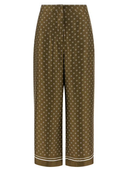 Max Mara Bicolor Silk Casual Pants
