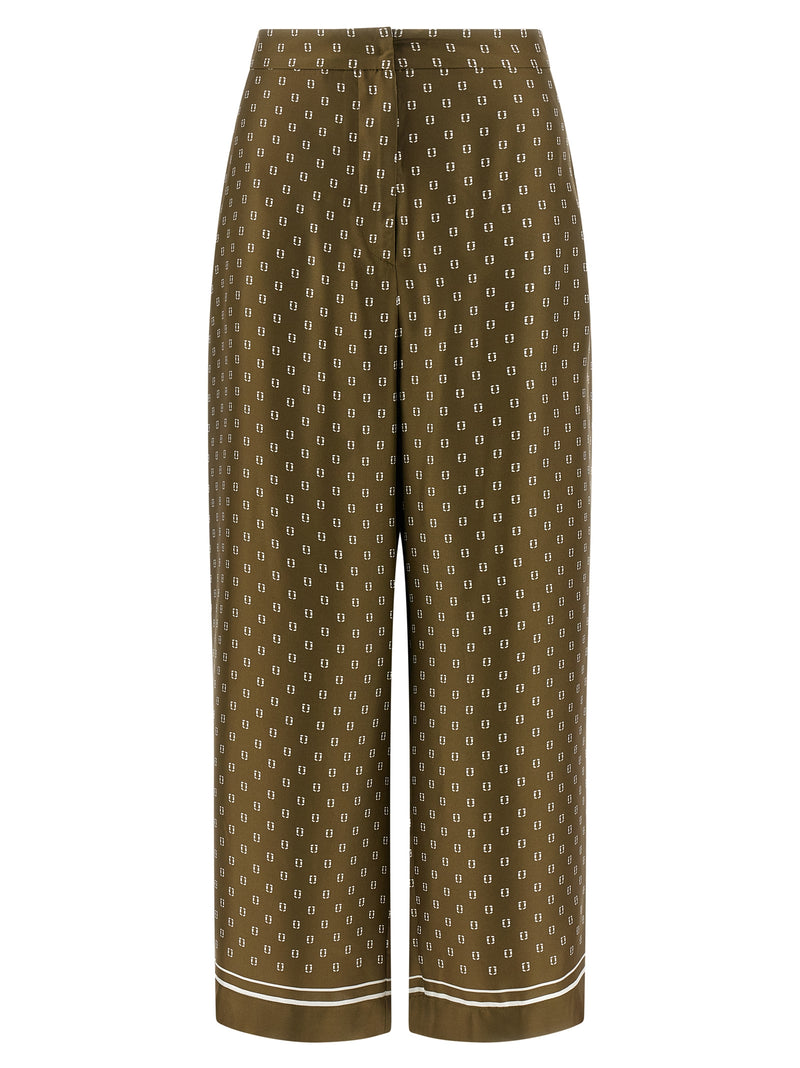 Pantalon décontracté bicolore en soie Max Mara